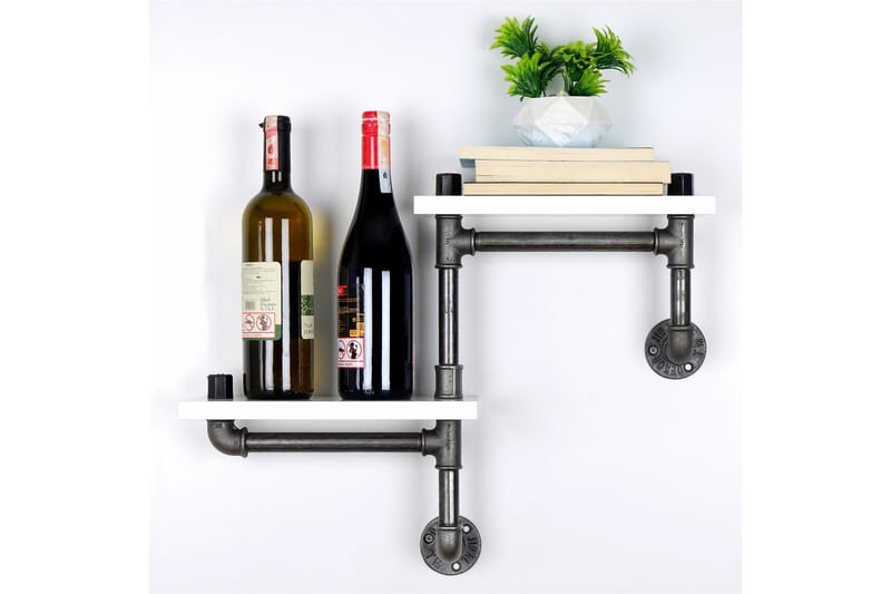 Chandina Vegghylle 56x13 cm 2 Hyller - Hvit - Oppbevaring - Hyller - Vegghylle