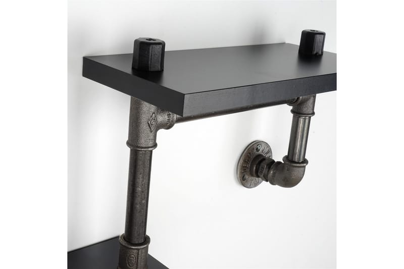 Chandina Vegghylle 56x13 cm 2 Hyller - Svart - Oppbevaring - Hyller - Vegghylle
