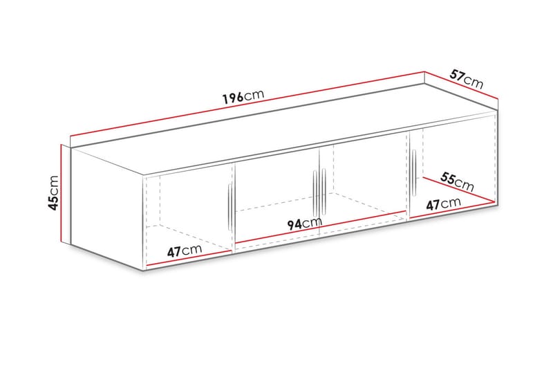 Chavez Vegghylle Hvit - Oppbevaring - Hyller - Vegghylle