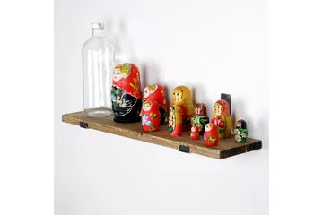 Chealsie Vegghylle 60 cm - Svart / Valnøtt - Oppbevaring - Hyller - Vegghylle