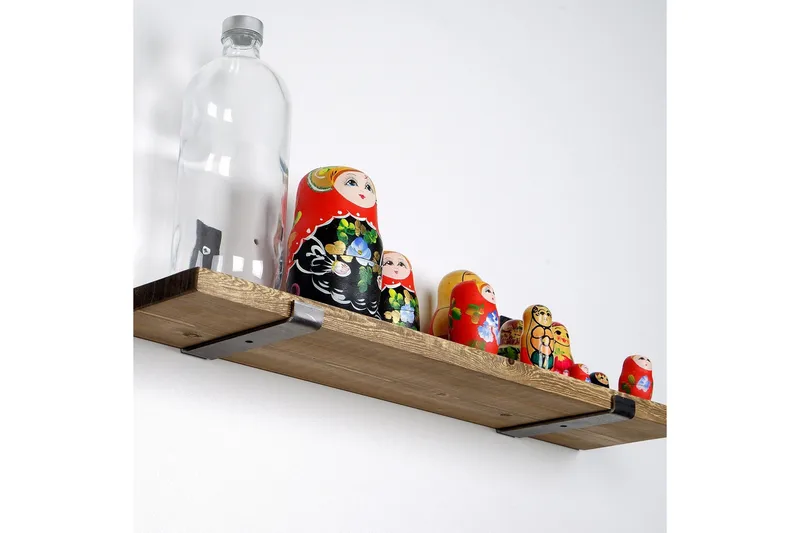 Chealsie Vegghylle 60 cm - Svart / Valnøtt - Oppbevaring - Hyller - Vegghylle