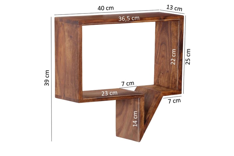 Clutts Vegghylle 2-pk - Brun - Oppbevaring - Hyller - Vegghylle