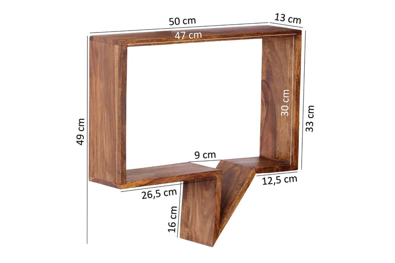 Clutts Vegghylle 2-pk - Brun - Oppbevaring - Hyller - Vegghylle
