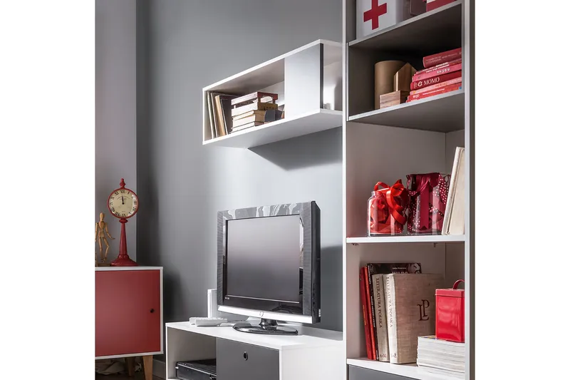 Concept Vegghylle Hvit/Mørkegrå - Hvit/Mørkegrå - Oppbevaring - Hyller - Vegghylle