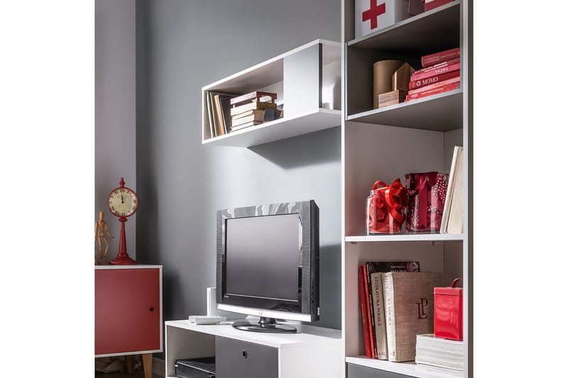 Concept Vegghylle Hvit/Mørkegrå - Hvit/Mørkegrå - Oppbevaring - Hyller - Vegghylle