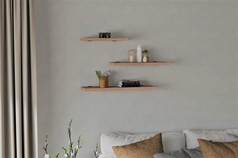 Cordin Vegghylle 2x30 cm 3 pk - Natur - Oppbevaring - Hyller - Vegghylle