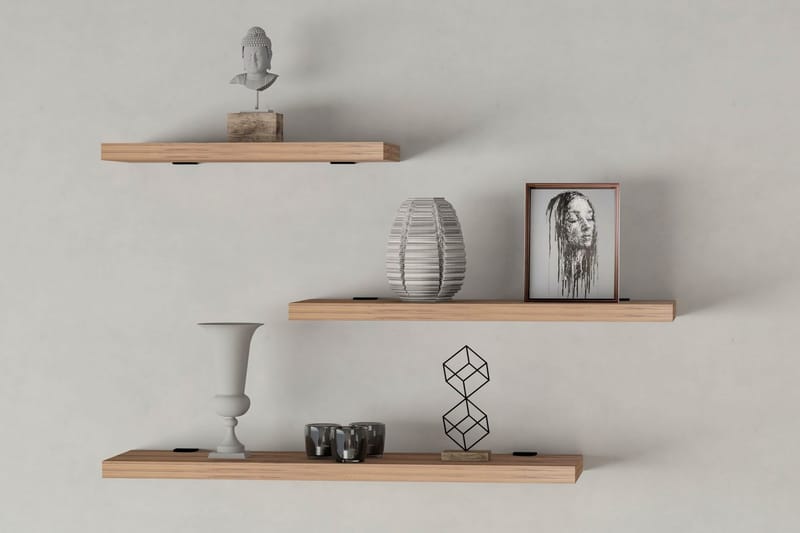 Cordin Vegghylle 2x30 cm 3 pk - Natur - Oppbevaring - Hyller - Vegghylle