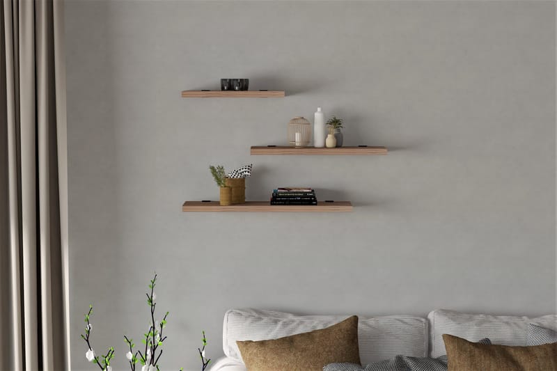 Cordin Vegghylle 2x30 cm 3 pk - Natur - Oppbevaring - Hyller - Vegghylle