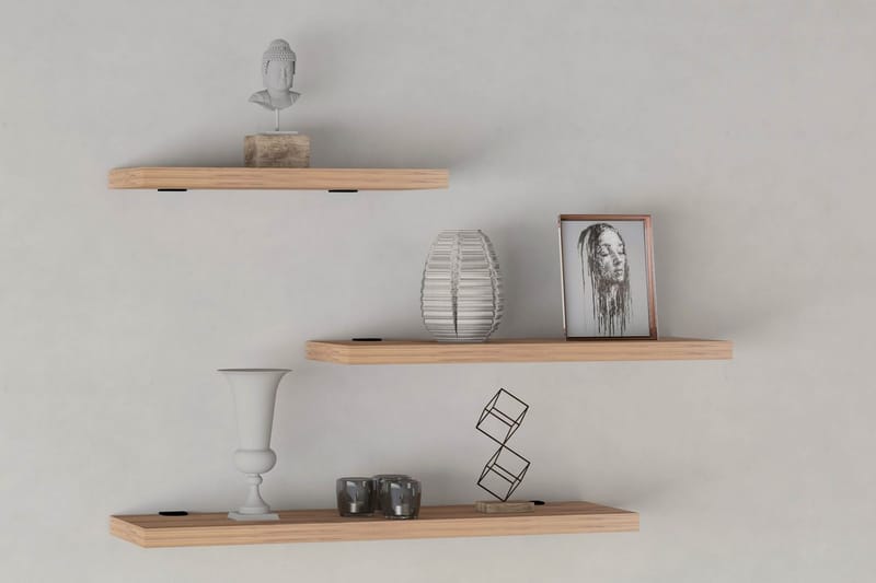 Cordin Vegghylle 2x30 cm 3 pk - Natur - Oppbevaring - Hyller - Vegghylle