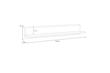 Corlius Vegghylle 25x144 cm - Beige/Brun - Oppbevaring - Hyller - Vegghylle