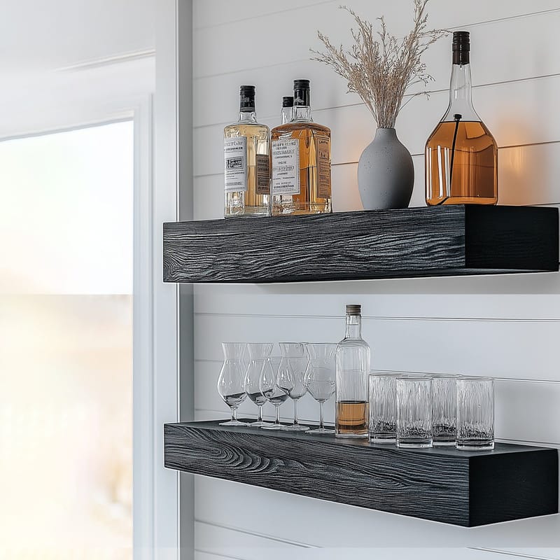 Decorative Wooden Wall Shelf Hanah Home - Oppbevaring - Hyller - Vegghylle