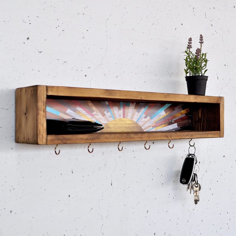 Decorative Wooden Wall Shelf Hanah Home - Oppbevaring - Hyller - Vegghylle