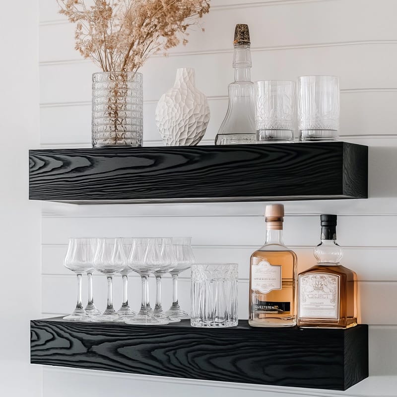 Decorative Wooden Wall Shelf Hanah Home - Oppbevaring - Hyller - Vegghylle