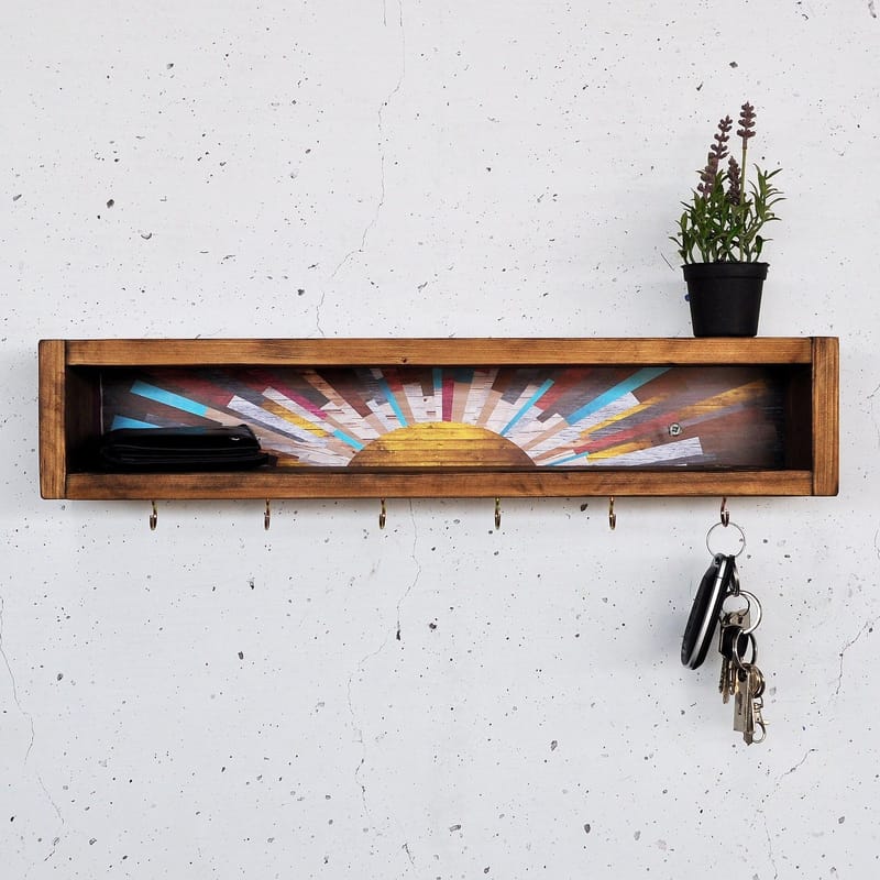Decorative Wooden Wall Shelf Hanah Home - Oppbevaring - Hyller - Vegghylle