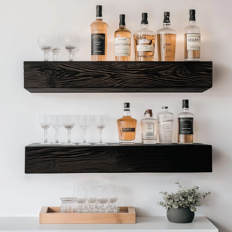 Decorative Wooden Wall Shelf Hanah Home - Oppbevaring - Hyller - Vegghylle