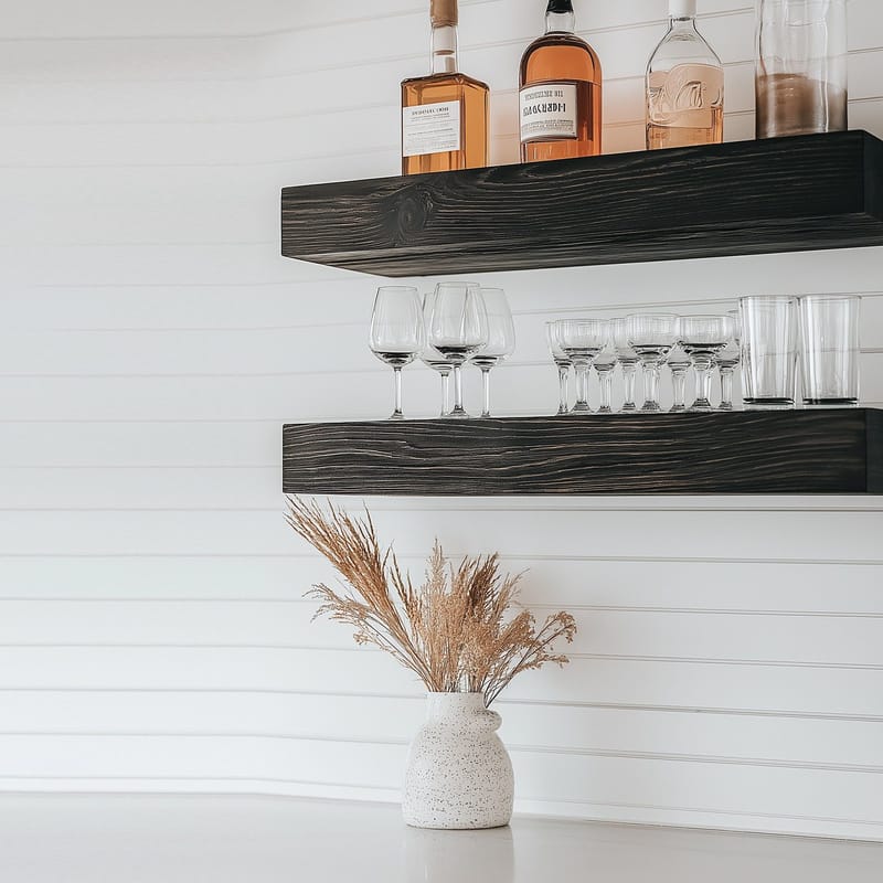 Decorative Wooden Wall Shelf Hanah Home - Oppbevaring - Hyller - Vegghylle