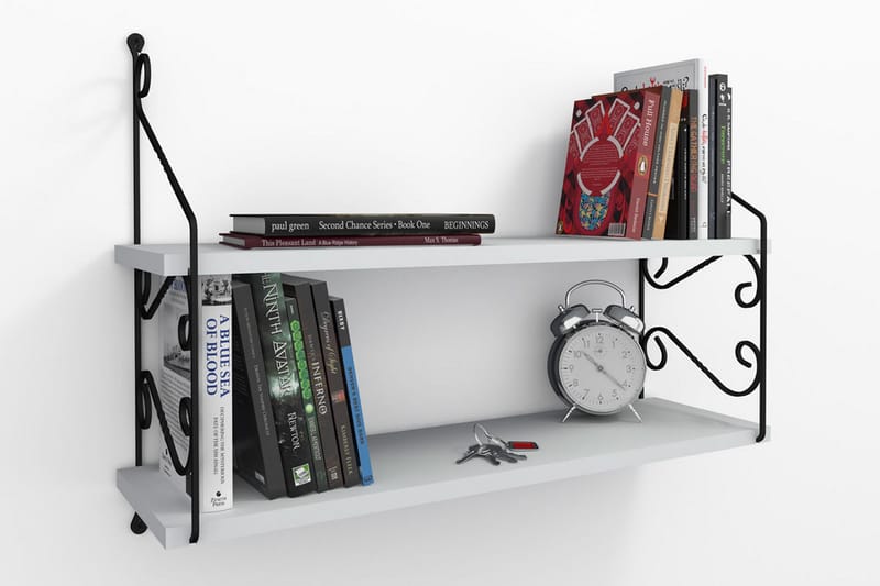 Decormet Vegghylle 2 Hyller - Hvit - Oppbevaring - Hyller - Vegghylle