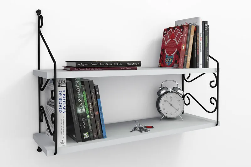 Decormet Vegghylle 2 Hyller - Hvit - Oppbevaring - Hyller - Vegghylle