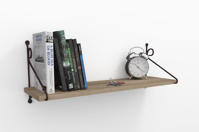 Decormet Vegghylle - Brun/Eik - Oppbevaring - Hyller - Vegghylle