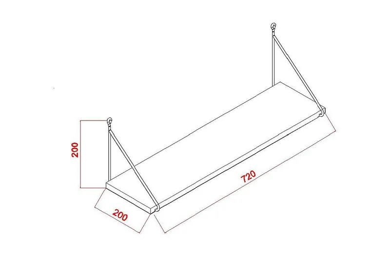Decormet Vegghylle - Eik - Oppbevaring - Hyller - Vegghylle