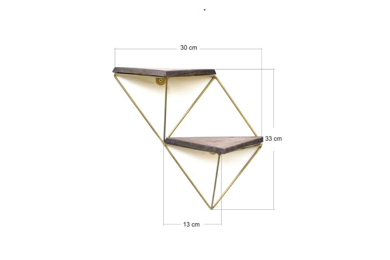 Desgrar Vegghylle 30x33 cm - Brun - Oppbevaring - Hyller - Vegghylle