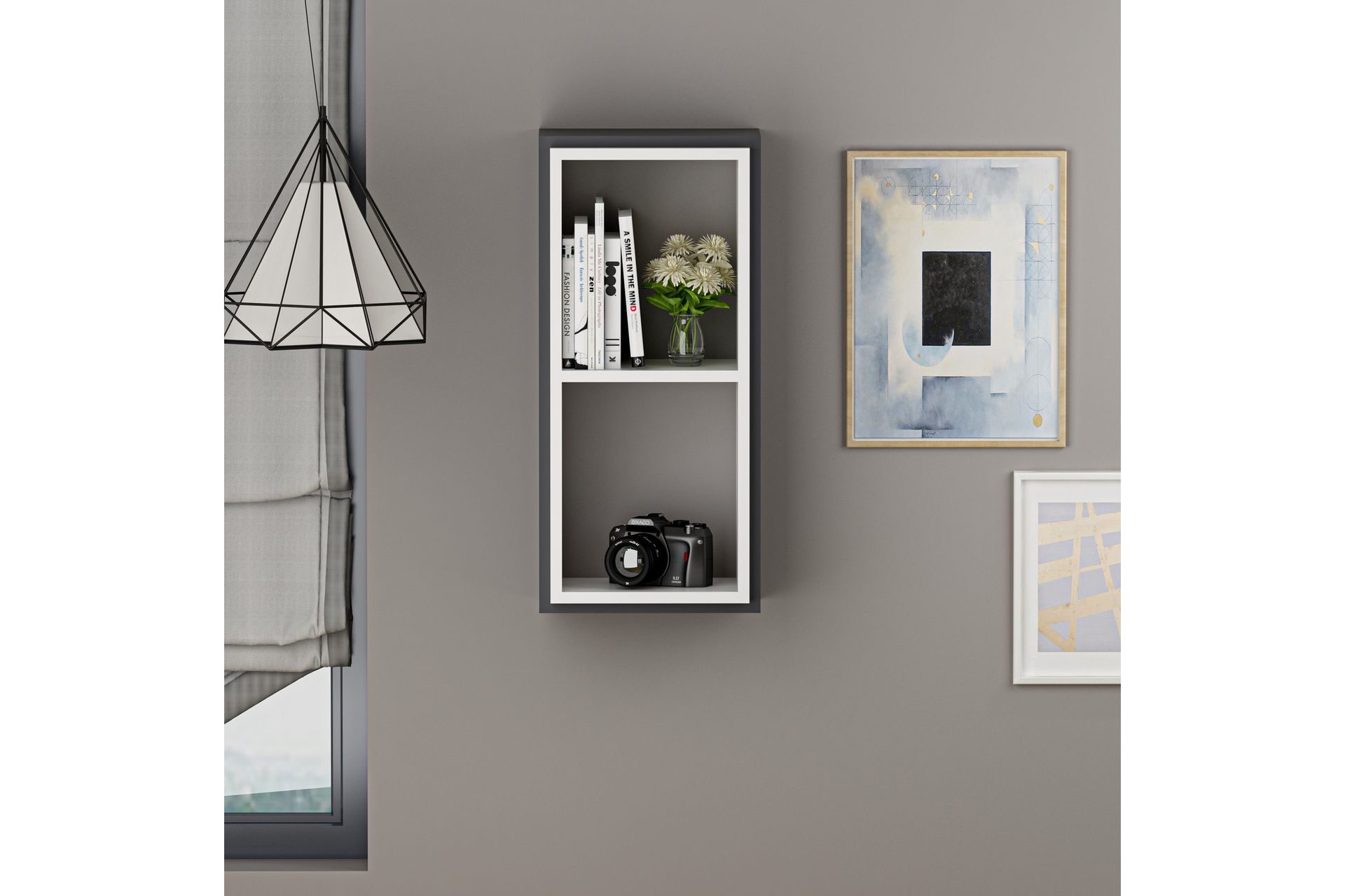 Desgrar Vegghylle 35x72 cm - Antrasitt - Oppbevaring - Hyller - Vegghylle