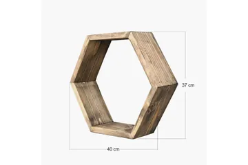 Desgrar Vegghylle 40x37 cm - Brun - Oppbevaring - Hyller - Vegghylle