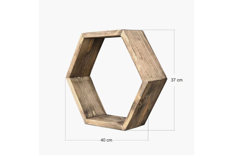 Desgrar Vegghylle 40x37 cm - Brun - Oppbevaring - Hyller - Vegghylle