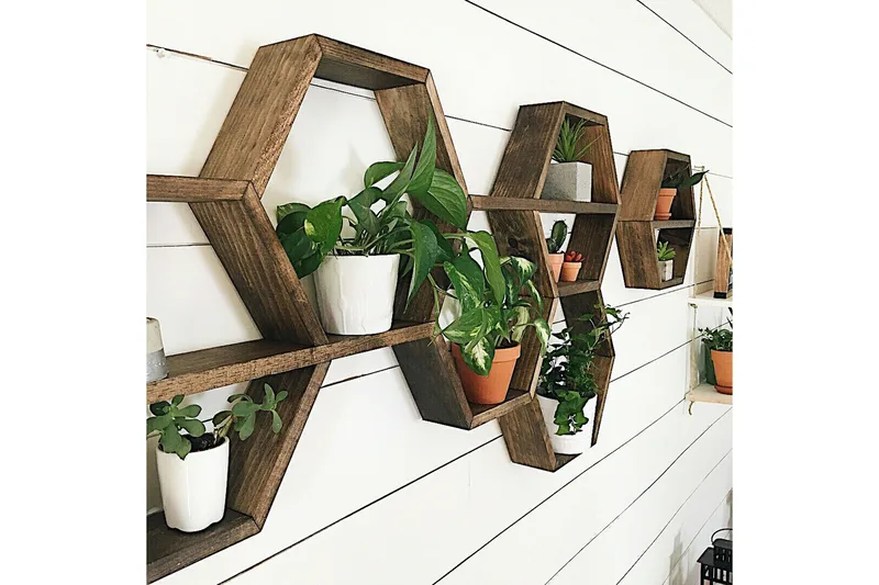 Desgrar Vegghylle 40x37 cm - Brun - Oppbevaring - Hyller - Vegghylle