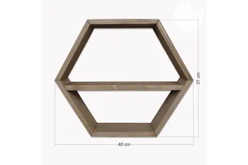 Desgrar Vegghylle 40x37 cm - Brun - Oppbevaring - Hyller - Vegghylle
