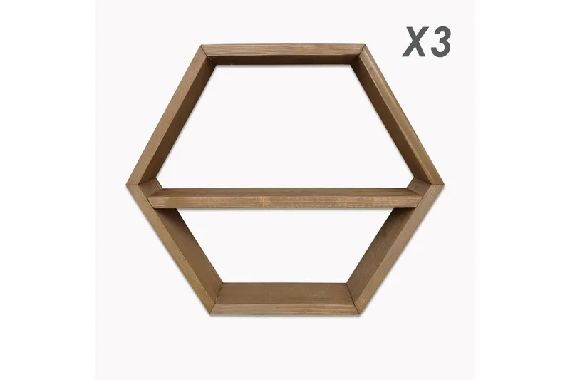 Desgrar Vegghylle 40x37 cm - Brun - Oppbevaring - Hyller - Vegghylle