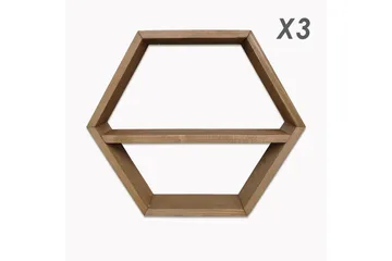 Desgrar Vegghylle 40x37 cm - Brun - Oppbevaring - Hyller - Vegghylle