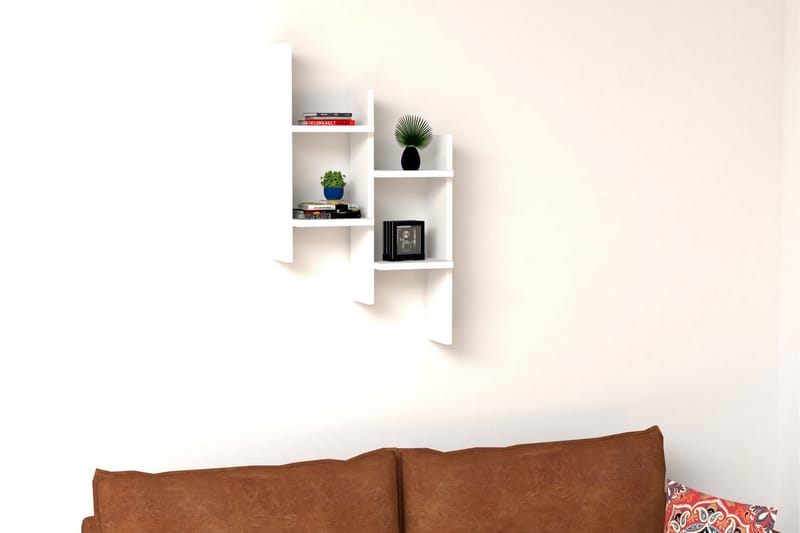 Desgrar Vegghylle 49,4x85 cm - Hvit - Oppbevaring - Hyller - Vegghylle