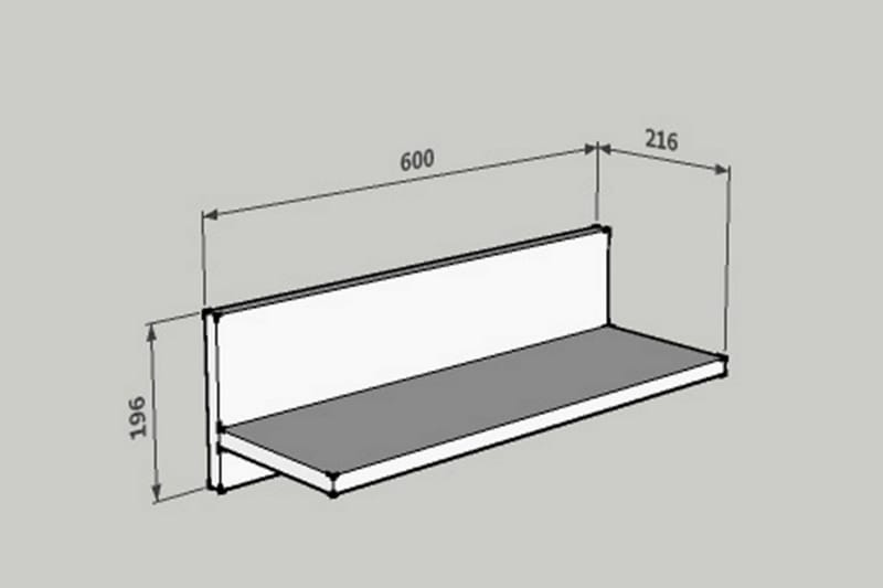 Desgrar Vegghylle 60x19,6 cm - Brun - Vegghylle