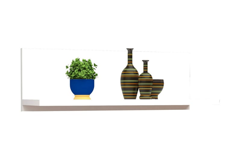Desgrar Vegghylle 60x19,6 cm - Hvit - Oppbevaring - Hyller - Vegghylle