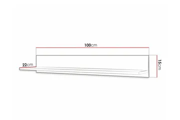 Dunvegan Vägghylla 100x22 cm Black - Oppbevaring - Hyller - Vegghylle