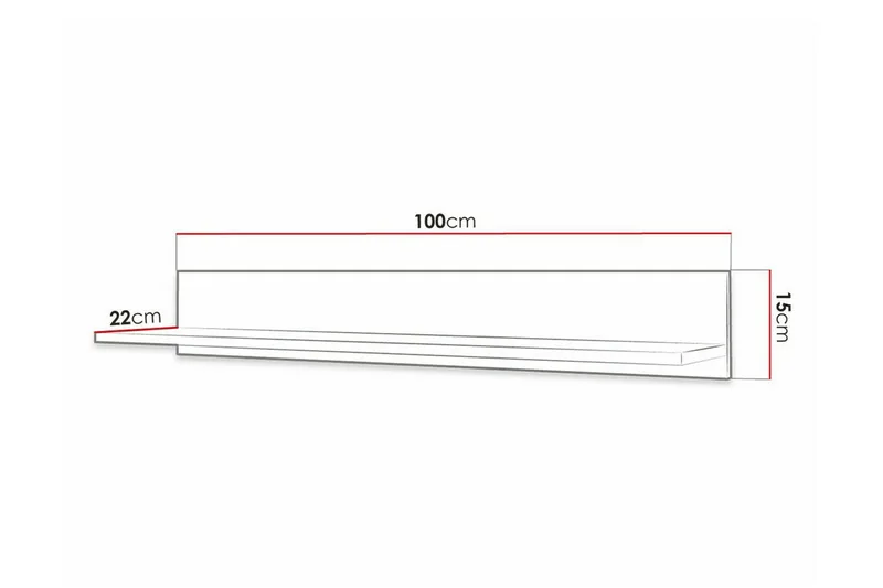 Dunvegan Vägghylla 100x22 cm White - Oppbevaring - Hyller - Vegghylle