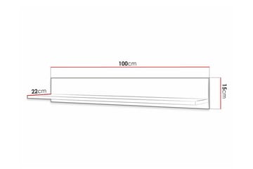 Dunvegan Vegghylle 100x22 cm - Svart - Oppbevaring - Hyller - Vegghylle