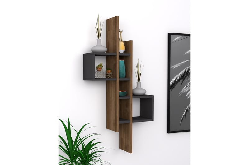 Estetal Vegghylle 54x20 cm 8 Hyller - Oppbevaring - Hyller - Vegghylle