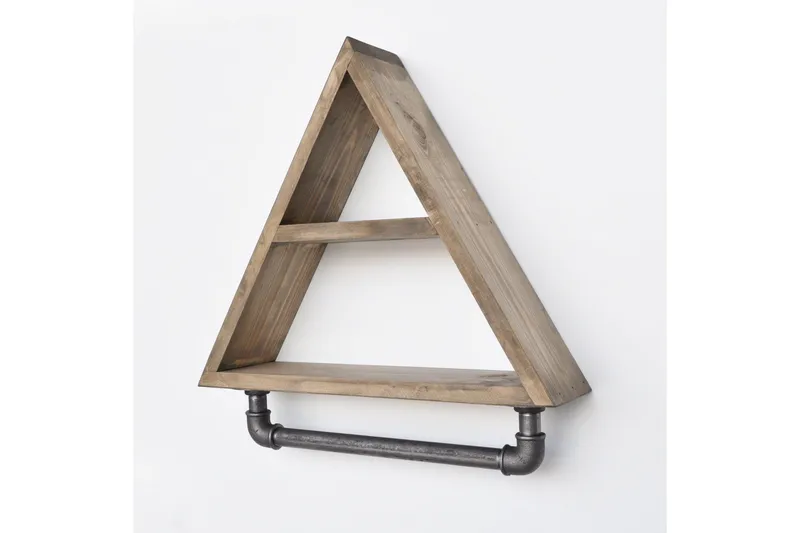 Evila Oppbevaringshylle Rør/Tre - Oppbevaring - Hyller - Vegghylle