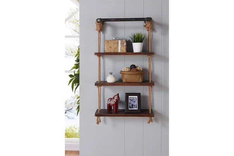 Evila Tauhylle med 3 Hyller - Oppbevaring - Hyller - Vegghylle