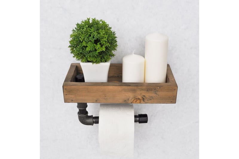 Evila Toalettpapirholder Rør/Tre - Hus & oppussing - Kjøkken & bad - Baderom - Baderomstilbehør - Toalettrullholder