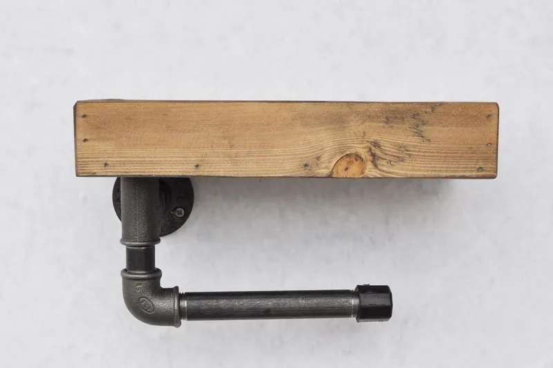 Evila Toalettpapirholder Rør/Tre - Hus & oppussing - Kjøkken & bad - Baderom - Baderomstilbehør - Toalettrullholder