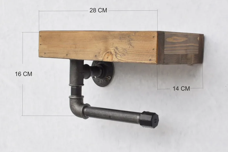 Evila Toalettpapirholder Rør/Tre - Hus & oppussing - Kjøkken & bad - Baderom - Baderomstilbehør - Toalettrullholder