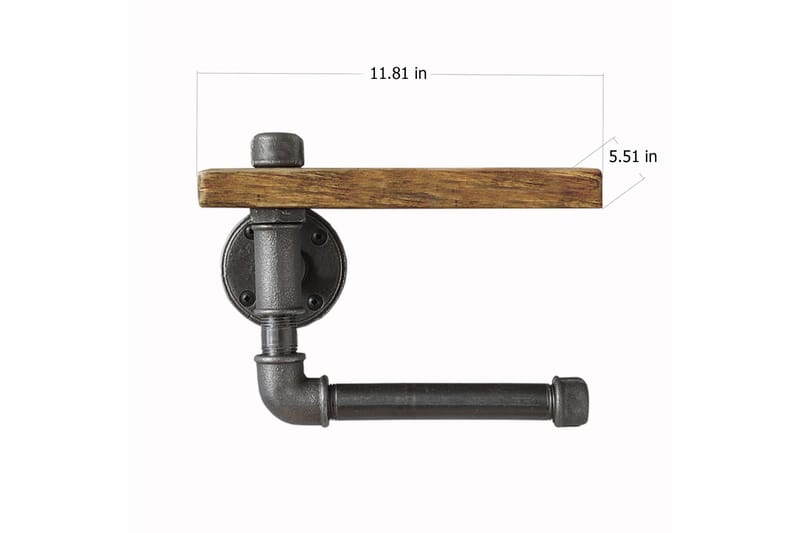 Evila Toalettpapirholder Rør/Tre - Hus & oppussing - Kjøkken & bad - Baderom - Baderomstilbehør - Toalettrullholder