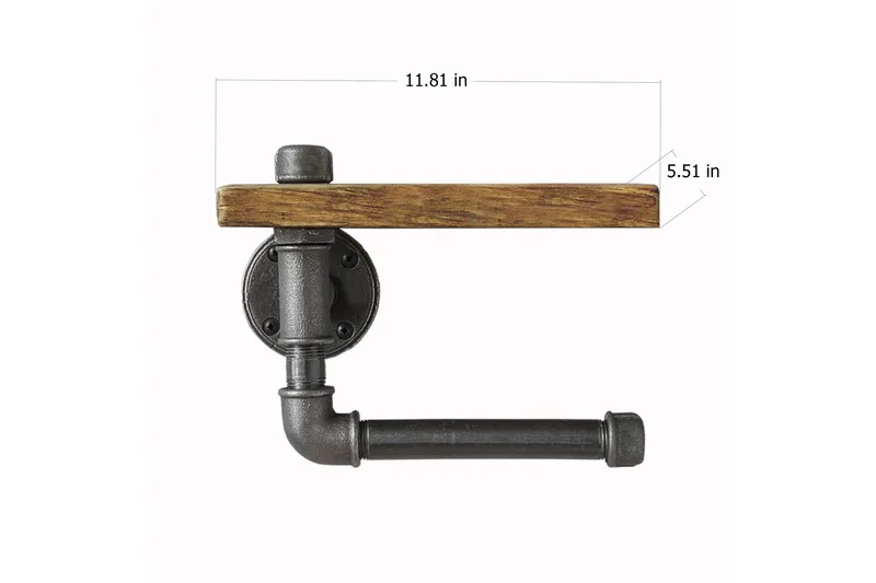 Evila Toalettpapirholder Rør/Tre - Hus & oppussing - Kjøkken & bad - Baderom - Baderomstilbehør - Toalettrullholder