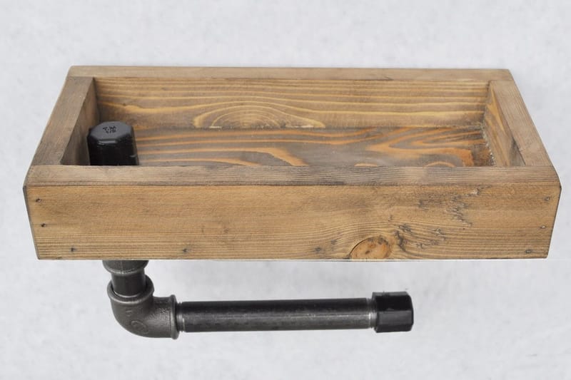 Evila Toalettpapirholder Rør/Tre - Hus & oppussing - Kjøkken & bad - Baderom - Baderomstilbehør - Toalettrullholder