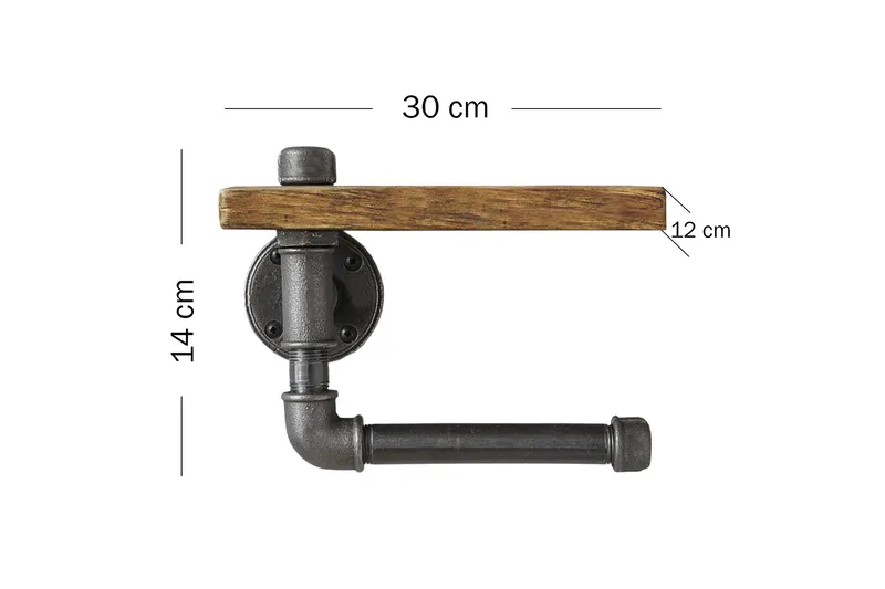 Evila Toalettpapirholder Rør/Tre - Hus & oppussing - Kjøkken & bad - Baderom - Baderomstilbehør - Toalettrullholder