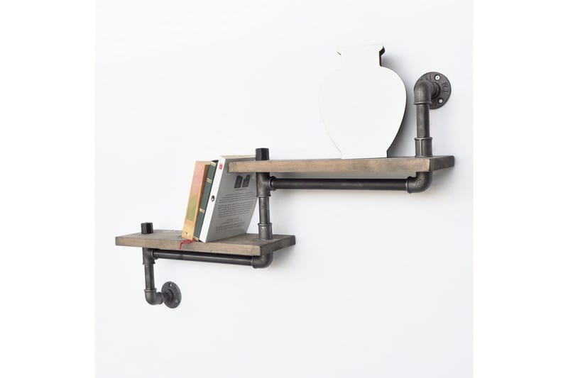 Evila Trappehylle Rør/Tre - Oppbevaring - Hyller - Vegghylle