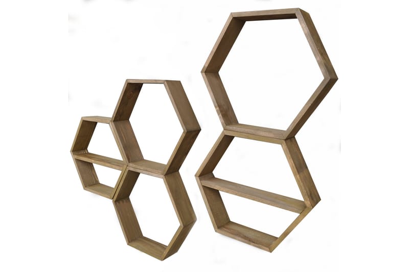 Evila Vegghylle 5 Heksagoner - Oppbevaring - Hyller - Vegghylle